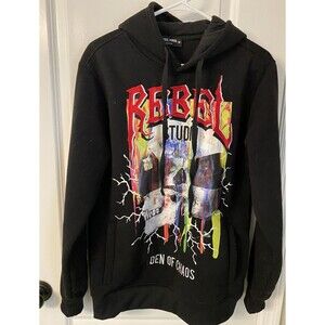 Rebel Minds Studio Den Of Chaos Hoodie Black Red Skull Men’s Medium